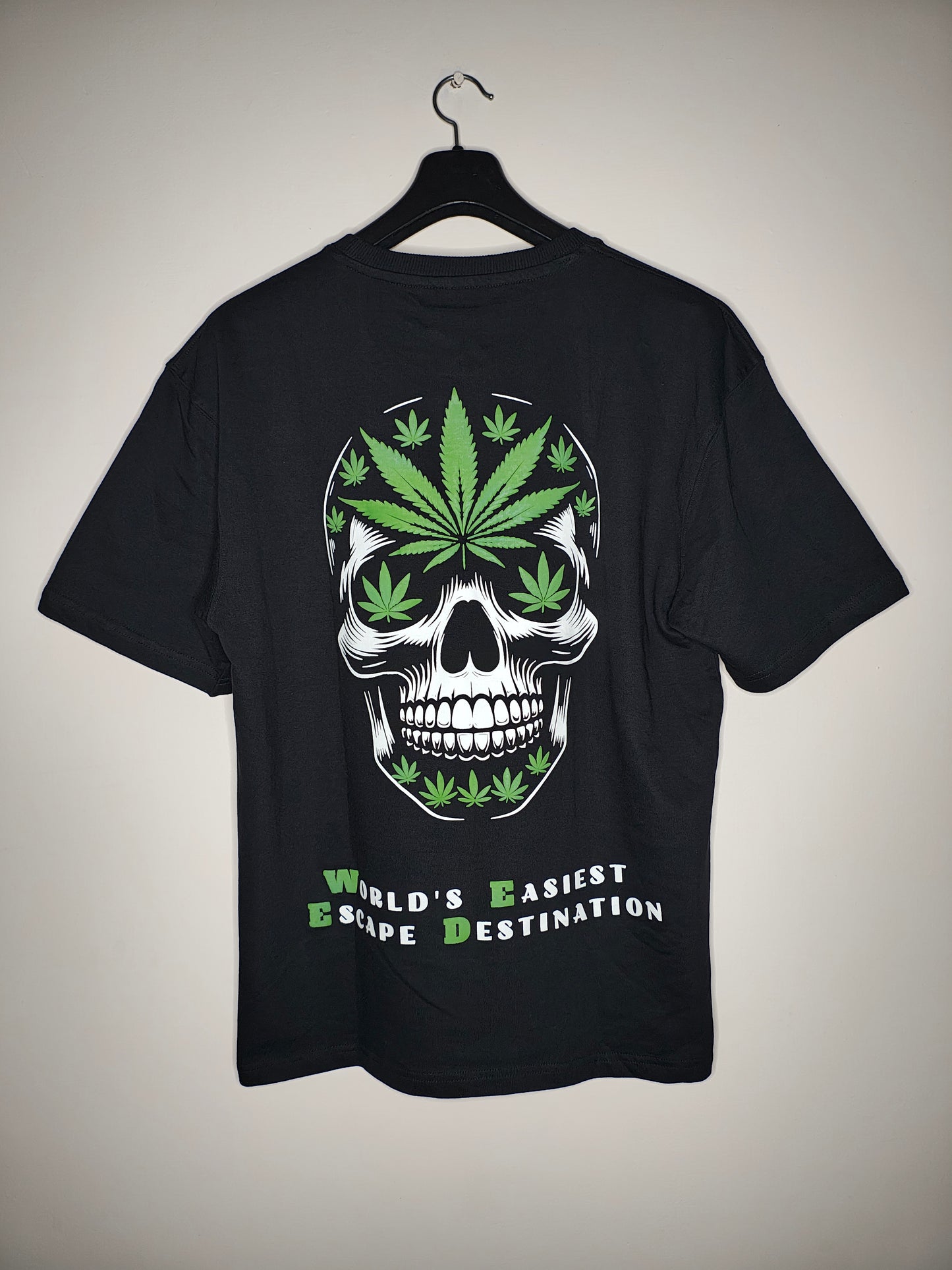 MARIJUANA SKULL - Oversized T-shirt