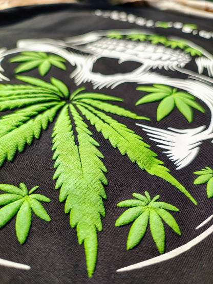 MARIJUANA SKULL - Oversized T-shirt