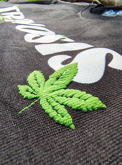 MARIJUANA SKULL - Oversized T-shirt